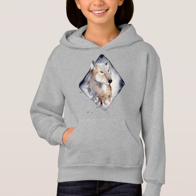coole Wolfsflieger Hoodie (Vorderseite)