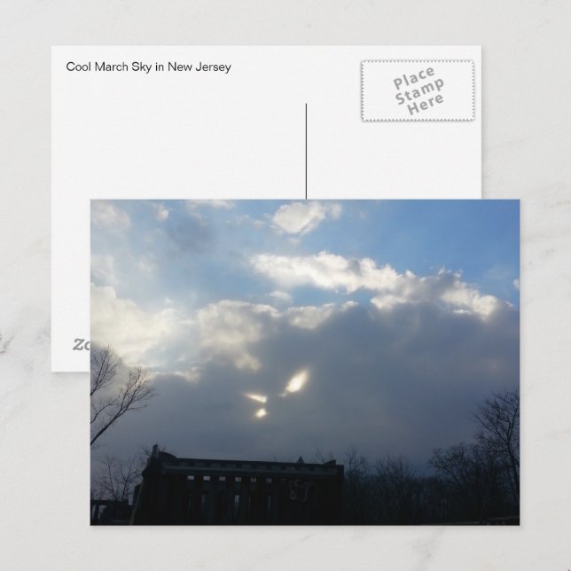 Coole Wolken mit Blick auf Katzenaugen, NJ Postcar Postkarte (Vorne/Hinten)