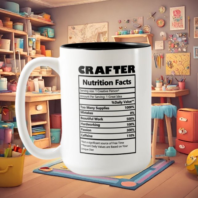 coole Wortart-Fakten Zweifarbige Tasse (Von Creator hochgeladen)