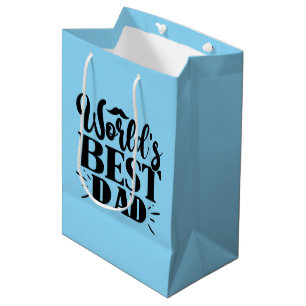 Coole Wortkunst bester Vater der Welt Mittlere Geschenktüte