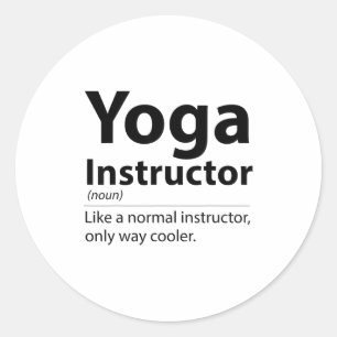 Coole Yoga-Lehrer-Definition Lustiger Yoga-Liebhab Runder Aufkleber