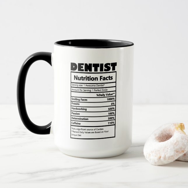 coole Zahnärzte - Fakten Tasse (Mit Donut)