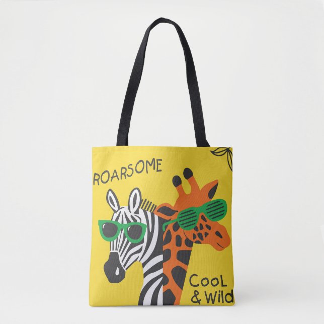 Coole Zebra Giraffe Cartoon Illustration (Vorderseite)