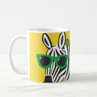 Coole Zebra Giraffe Cartoon Illustration Kaffeetasse