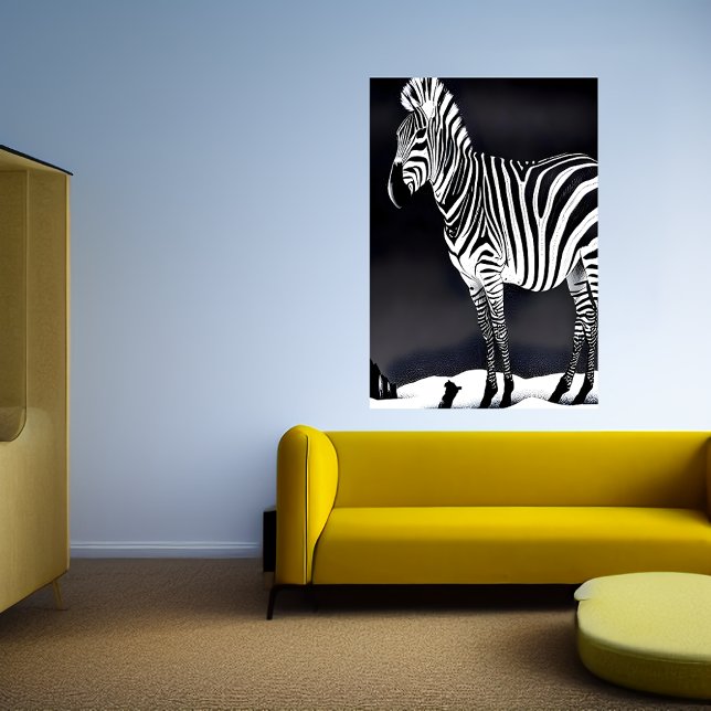 Coole Zebra-Kunst | AI Art Poster (Von Creator hochgeladen)