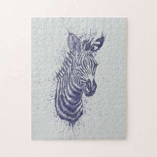 Coole Zebra-Spritzer Puzzle (Vertikal)