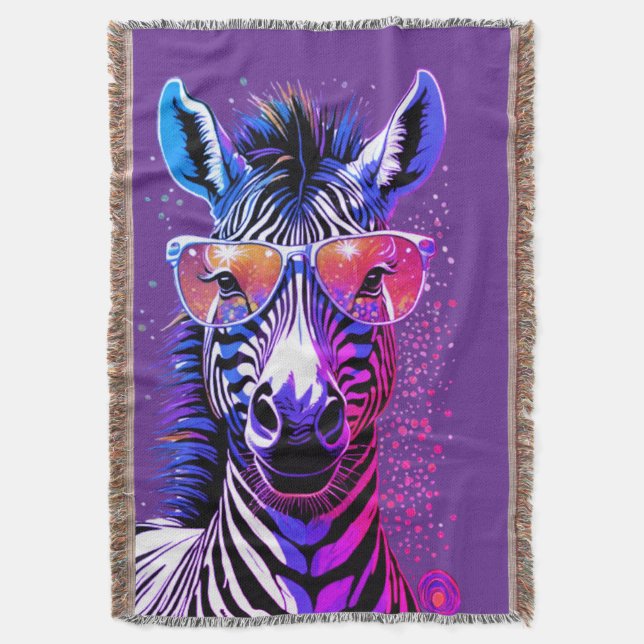 Coole Zebrastimmung Decke (Vorderseite Vertikal)