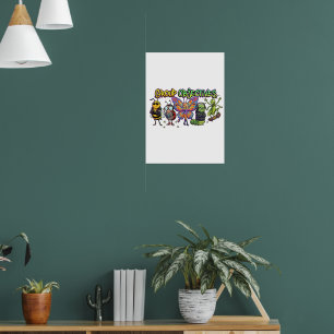 Coole Zeichentrick-Insekten-Squad-Graffiti - Grupp Poster