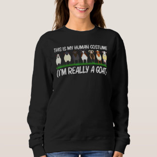 Coole Ziege Für Männer Frauen Hausziege Bauernhof Sweatshirt