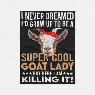 Coole Ziege Lady Girl Animal Bauer Funny Goat Love Fleecedecke