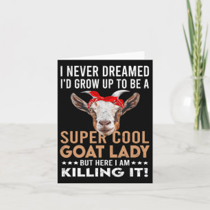 Coole Ziege Lady Girl Animal Bauer Funny Goat Love Karte