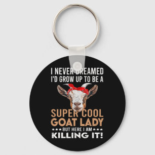 Coole Ziege Lady Girl Animal Bauer Funny Goat Love Schlüsselanhänger