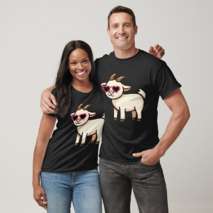 Coole Ziege mit Sonnenbrille T-Shirt – Lustig Chil