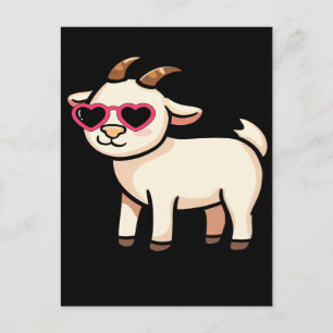 Coole Ziege mit Sonnenbrille T-Shirt – Lustig Chil Feiertagspostkarte