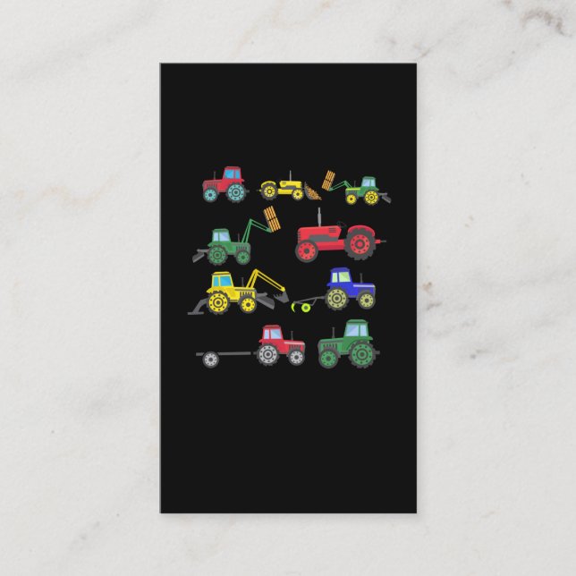 Coole Zugmaschine Bauer Boy Bagger Fahrzeuge Landw Visitenkarte (Vorderseite)