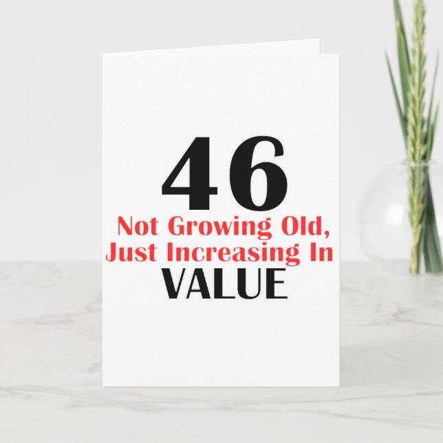 COOLEN 46 JAHRE ALTE GEBURTSTAGSGESTALTUNGEN KARTE (Vorderseite)