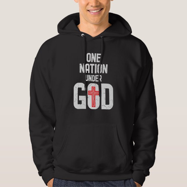 Coolen einer Nation unter Gottesreligion Rotes Kre Hoodie (Vorderseite)
