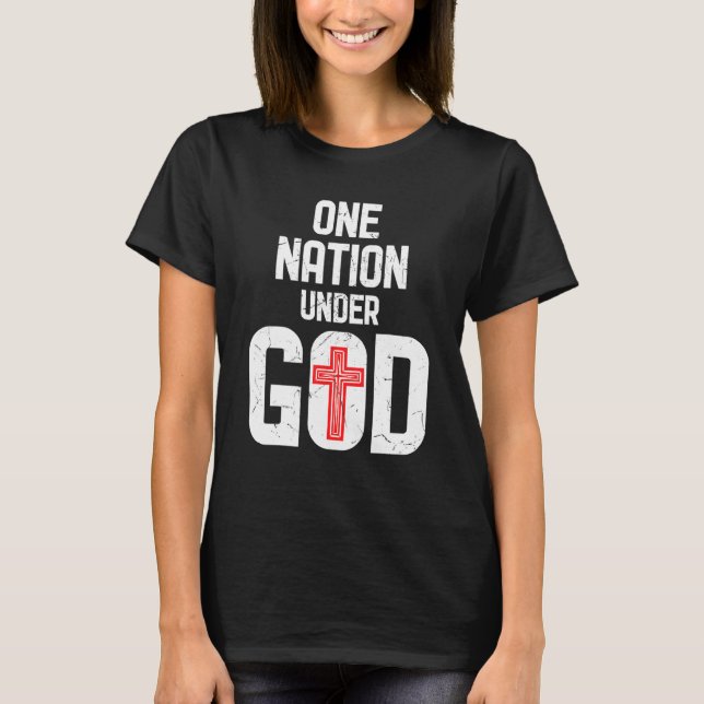 Coolen einer Nation unter Gottesreligion Rotes Kre T-Shirt (Vorderseite)