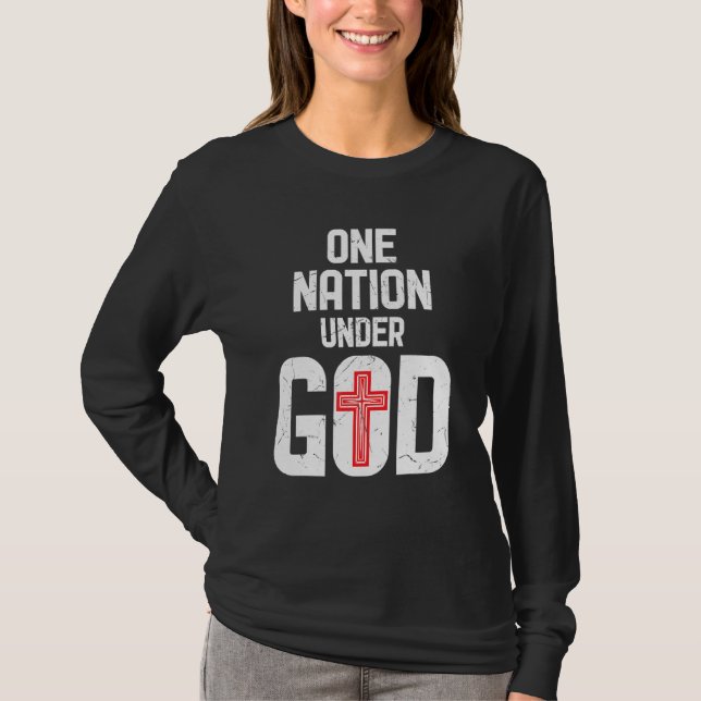 Coolen einer Nation unter Gottesreligion Rotes Kre T-Shirt (Vorderseite)