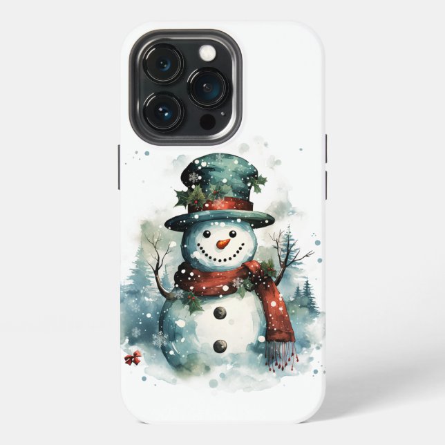 ❄️ 📱 Coolen Frosty Snowman iPhone Case 📱 ❄️ Hülle (Hinten)