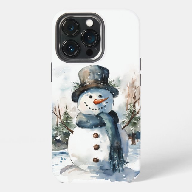 ❄️ 📱 Coolen Frosty Snowman iPhone Case 📱 ❄️ Hülle (Hinten)
