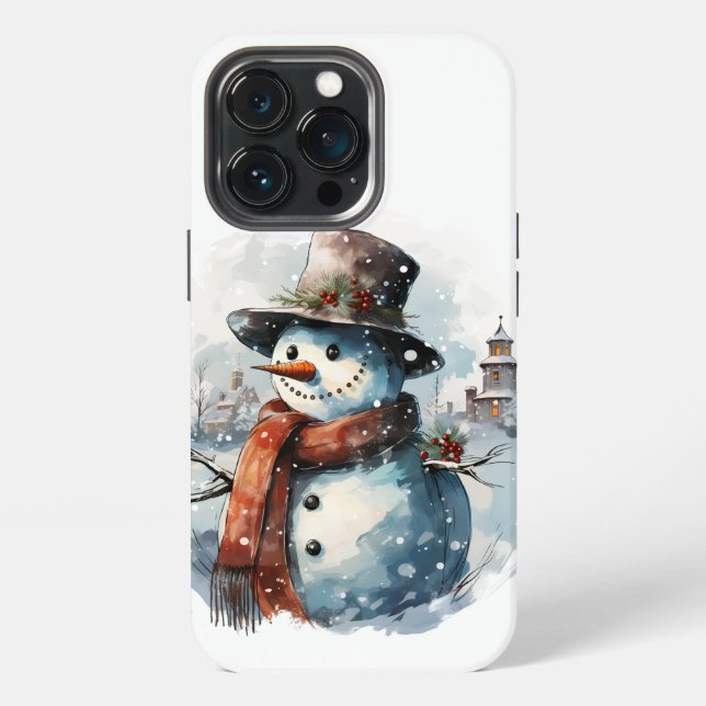 ❄️ 📱 Coolen Frosty Snowman iPhone Case 📱 ❄️ Hülle (Hinten)