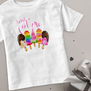 Coolen Mädchen 1. Geburtstag Popsicle Kleinkind T-shirt