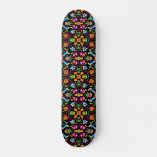 Coolen mexikanische Wrestler kämpfen und Spaß ha Skateboard