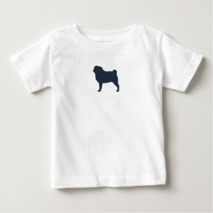 Coolen Mops-Liebhabers der Mops-HundeSilhouette-  Baby T-shirt