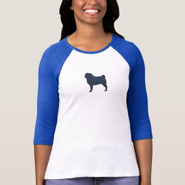 Coolen Mops-Liebhabers der Mops-HundeSilhouette-| T-Shirt (Vorderseite)