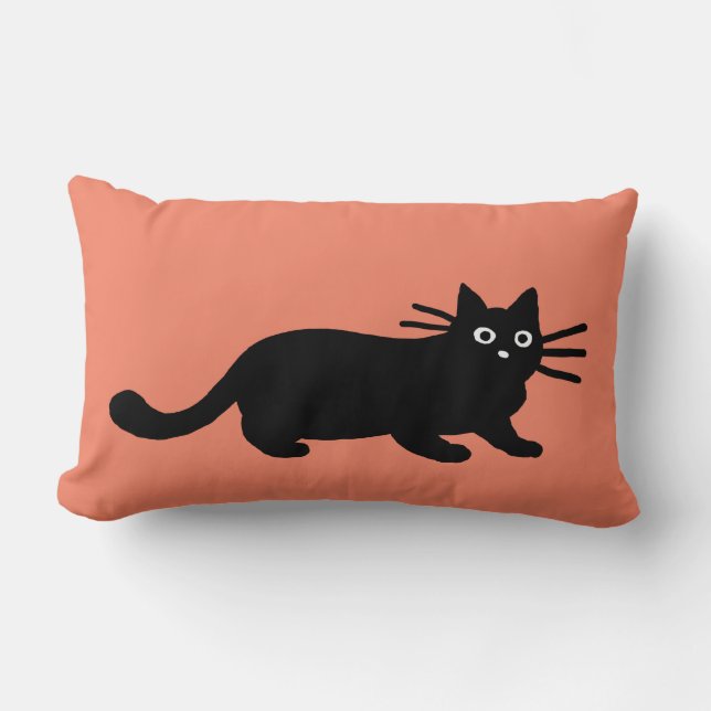 Coolen schwarzen Funky Felines | Lendenkissen (Vorderseite)