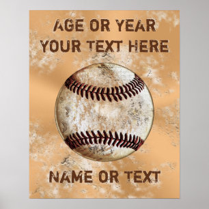 Coolen Vintage wie Personalisierte Baseball-Poster Poster