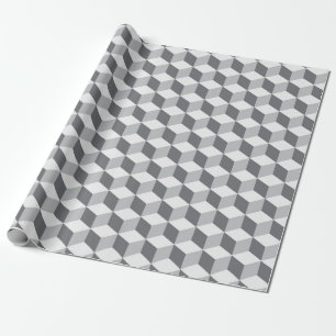 Cooler 3D-Effekt: kubisches Wrapping-Papier Geschenkpapier