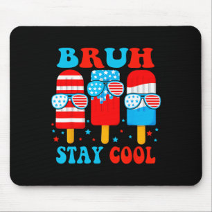 Cooler 4. Juli Popsicle Boys Men Usa Flag Amer ble Mousepad
