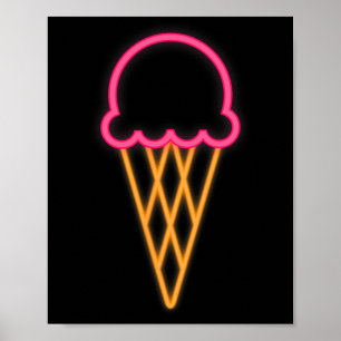 Cooler 80er Achtlinge Eiscreme Kostüm thematisch R Poster