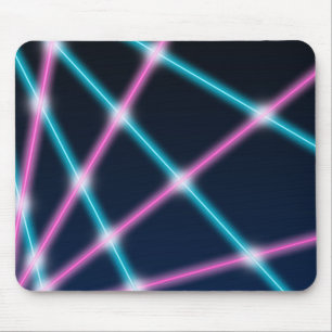 Cooler 80er Laserlicht-Show-Hintergrund-Retro Neon Mousepad