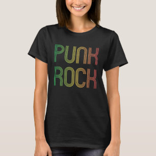 Cooler 80er Retro Punk Rock in Reggae Flag Colors T-Shirt