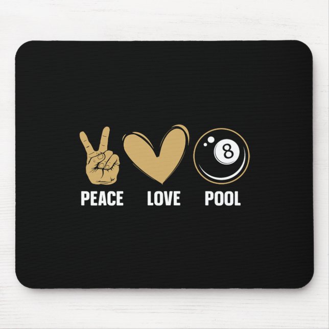 Cooler 8-Ball-Pool Lover Design für Damen Billiard Mousepad (Vorne)
