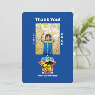 Cooler Abschluss Super Grad Editable Dankeskarte