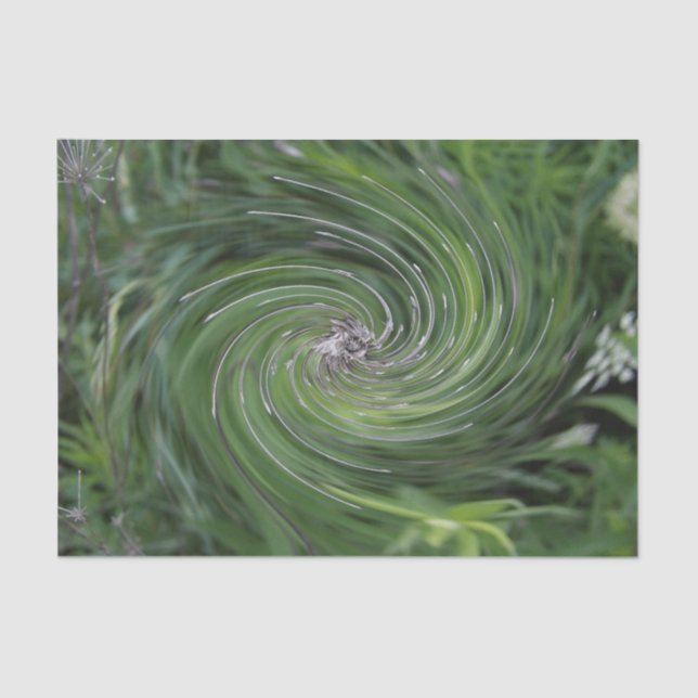 Cooler Abstrakter Retro Chartreuse Grüner Blumenwi Seidenpapier (Vorderseite)