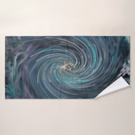 Cooler Abstrakter Retro-Schwarz und Aquamariner ko Badehandtuch