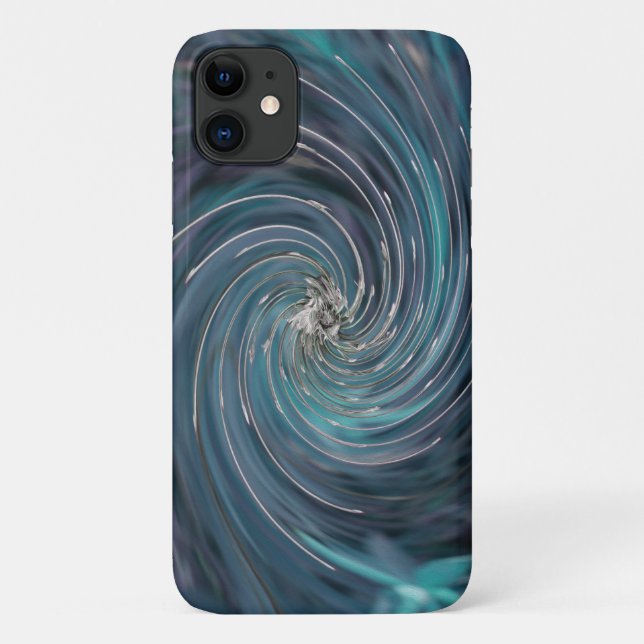 Cooler Abstrakter Retro-Schwarz und Aquamariner ko Case-Mate iPhone Hülle (Rückseite)