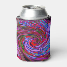 Cooler Abstrakter Rot-, Blau- und Rosatorwirbel Dosenkühler