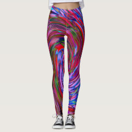 Cooler Abstrakter Rot-, Blau- und Rosatorwirbel Leggings