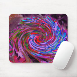 Cooler Abstrakter Rot-, Blau- und Rosatorwirbel Mousepad