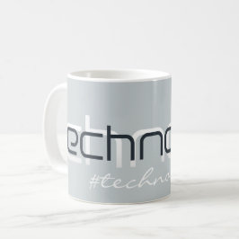 Cooler Abstrakter Techno-Text - personalisierte Um Tasse