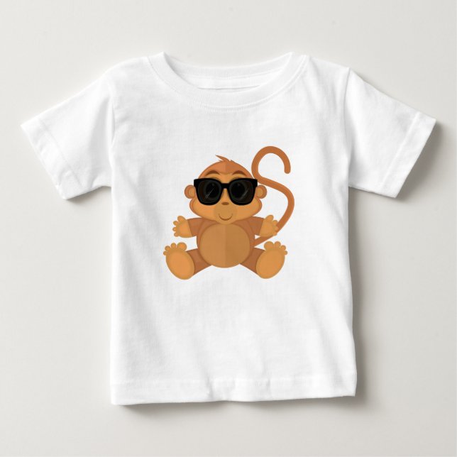 Cooler Affe Baby T-shirt (Vorderseite)