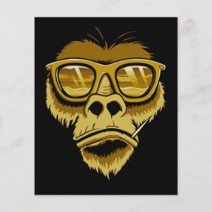 Cooler Affe Gorilla   Modernes Pop Flyer