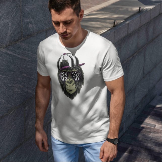 Cooler Affe mit Brille T-Shirt (Von Creator hochgeladen)