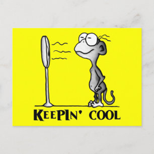 Cooler Affe Postkarte